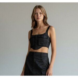 RtA Black Rodrigo Corset Top NWT - Size 4